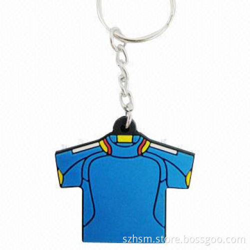 Promotional customized soft PVC 3D keychains, available in various colors
